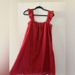 Sezane cotton red dress